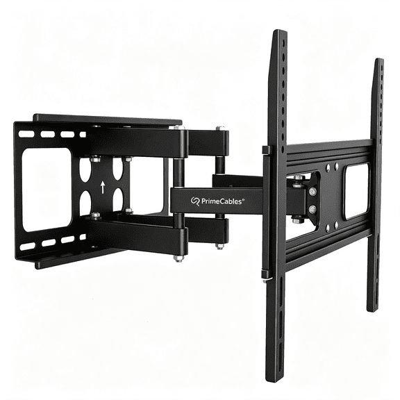 Support Mural pour Téléviseur à Mouvement Complet Robuste de 37 à 70 Pouces, Double Support à 6 Bras jusqu'à 110 Lb et VESA Max 600x400 mm, Support TV Pivotant à Articulation Complète Compatible avec Montant de Bois Mural de 16 Pouces