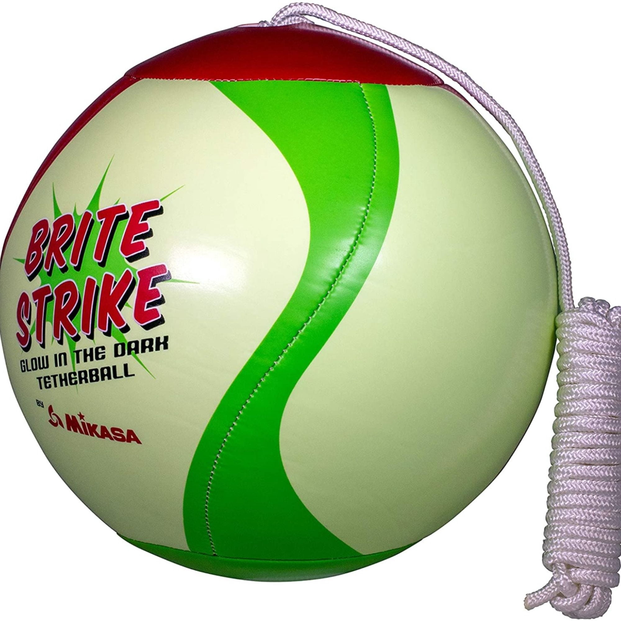 Mikasa T8000G Brite Strike Tetherball - Balle d'Extérieur Phosphorescente, Taille Officielle