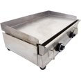 thumbnail image 3 of INTBUYING Gril au Gaz GPL Commercial Plaque de Cuisson de Comptoir Dessus Plat Plaque de Cuisson Gril BBQ Teppanyaki avec Contrôle de Température Réglable 2800Pa Acier Inoxydable, 3 of 6