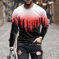 thumbnail image 2 of Chandail à Manches Longues pour Hommes Mode Décontractée Col Rond Chandail à Enfiler Imprimé T-Shirt à Manches Longues Blouse, 2 of 3