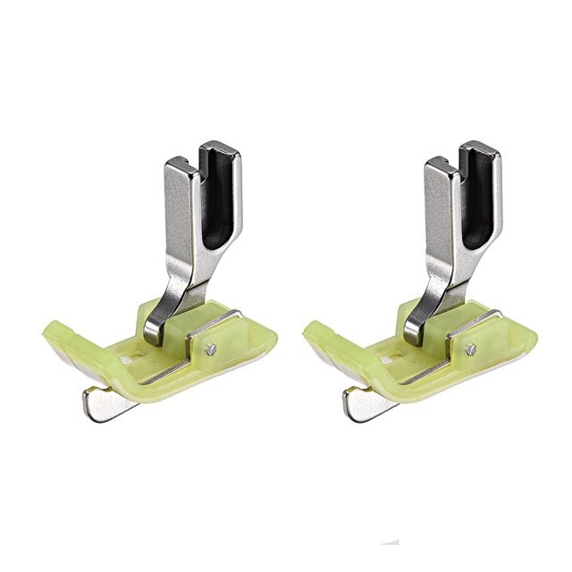 Unique Bargains #SP-18 Industrial Sewing Machine Hinged Presser Foot with Right Guide 1/4' (6mm) Green 2 pcs