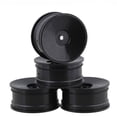thumbnail image 1 of 4 Pieces52mm Elastic *RC Car Tires Wheel Rims Hub Lightweight Racing Tyres Good Friction On-road Crawer Assembly Accessories Round Disc/Black, 1 of 6