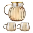 thumbnail image 4 of tredstone 1.3L Glass Teapot Heatproof Filter Creative Clear for Office Traveling Home with 2 Cups, 4 of 9