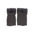 thumbnail image 1 of Poignets de Bottes d'Hiver pour Femmes avec Pièce Florale - Gris, 1 of 2