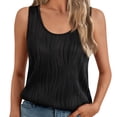 thumbnail image 3 of UPPADA Womens Tank Tops Summer Sleeveless Shirts Ladies Ribbed Wide Shoulder Straps Tees Racerback Tight Slim Fitted Workout Tank Tops Fitted Tops Racer Back Blouses,Womens Clearance Tops, 3 of 8