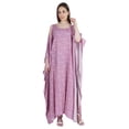 thumbnail image 1 of Moomaya Boat Neck Caftan Rayon Cover Up Printed Cold Shoulder Kaftan Maxi Dress, 1 of 6