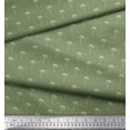 thumbnail image 3 of Soimoi Green Poly Georgette Fabric Palm Leaves Print Sewing Fabric BTY 42 Inch Wide, 3 of 3