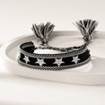 thumbnail image 1 of SNNROO 1 Pce Bracelet d'Amitié Boho Brodé avec Design Croix et Pompon pour Femmes, 1 of 7