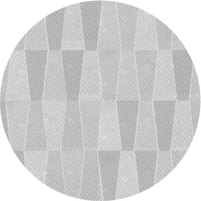 Ahgly Tapis Rond Lavable en Machine Intérieur Transitionnel Gris Foncé, 3 Pieds Rond