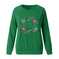 thumbnail image 4 of Chandails à Capuchon pour Filles, Chandail en Molleton à Col Rond pour Femmes, Mode Décontractée, Manches Longues, Imprimé de Noël, Hauts, Blouses, Chandail en Molleton à Col Rond Surdimensionné pour Femmes en Liquidation, 4 of 4