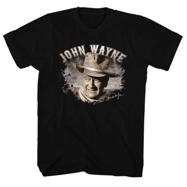 John Wayne Hollywood Icon Actor Rough Vignette Adult T-Shirt Tee