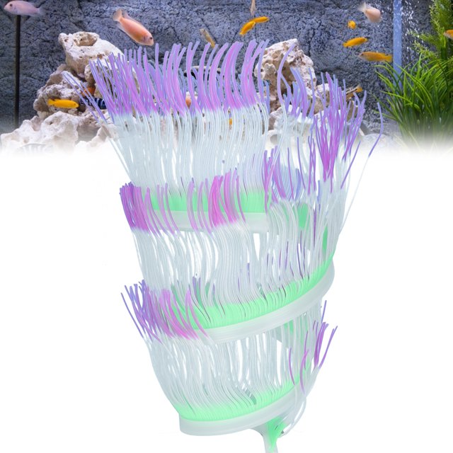 Artificial Anemone Coral, Ocean Durable Non- Aquarium Coral Decor Simulation Silicone With Unique Scenery For Fish For Aquarium