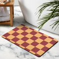 thumbnail image 4 of Supreme Non-Slip Long Bath Mat: Checkered Bathroom Runner Rug. Soft, Absorbent Microfiber. Machine Washable Floor Mats for Showers, 20x32in, 4 of 5