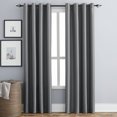 thumbnail image 1 of Hometrends Faux Silk 84" Grommet Room Darkening Window Curtain Panel, Pearl, 1 of 7