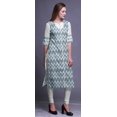 thumbnail image 3 of Bimba Kurti Droite Décontractée Imprimée Haut à Manches 3/4 Longue Kurta Robe pour Femmes, 3 of 6