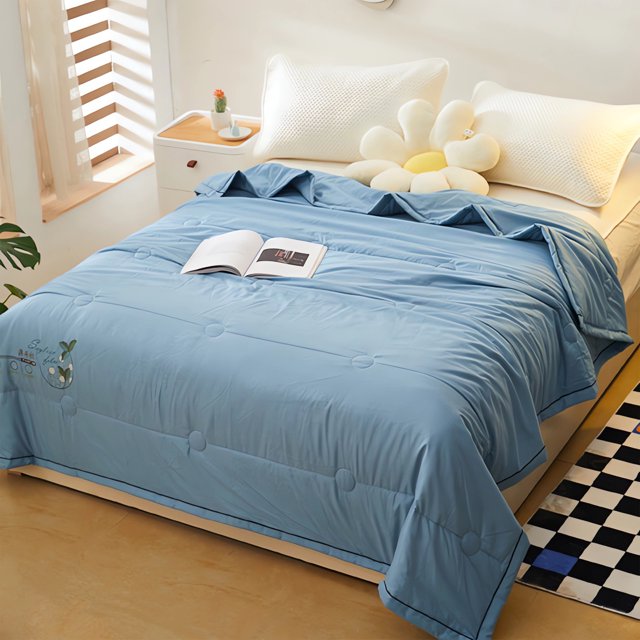 Openpig Queen Quilt Bedding, Summer Quilt Ultra Soft Lightweight, Conditioned Quilt Washable Quilt Thin Color Quilt