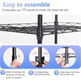 thumbnail image 4 of FDW Storage Shelves, Wire Shelving Unit Metal Shelves Heavy Duty Layer Rack Adjustable Utility, Black, 4 of 7