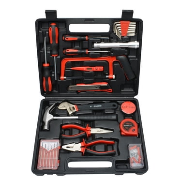 Ensemble de 32 Pcs/ensemble d'Outils à Main de Réparation pour la Maison Générale avec Boîte à Outils, Clé à Douille