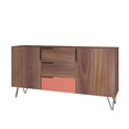 thumbnail image 1 of Manhattan Comfort 403AMC229 Buffet Beekman de 62,99 Po avec 4 Tablettes, Brun et Rose, 1 of 3