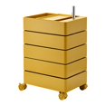 thumbnail image 1 of DOLITY Armoire de Rangement Roulante Chariot de Rangement Rotatif à 5 Niveaux pour Cuisine Dortoir Bureau Jaune, 1 of 9