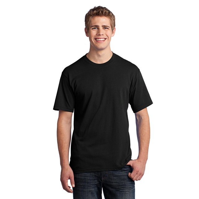 Port & Company T-Shirt Tout Américain. Noir. m.