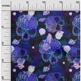 thumbnail image 2 of oneOone Rayon Royal Blue Fabric Skull Sewing Material Print Fabric By The Yard 56 Inch Wide, 2 of 5