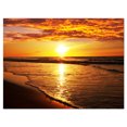 thumbnail image 2 of Design Art - Coucher de Soleil Jaune Vif sur les Vagues, 2 of 4