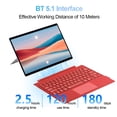 thumbnail image 3 of Colorful Backlit Bluetooth Keyboard for Microsoft Surface Pro - Magnetic Attachment, Brown Finish, Enhanced Typing Experience with BT 5.1 and 10m Range, 3 of 7