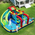 thumbnail image 2 of Costway Inflatable Water Park with Climbing Wall Splash Pool Water Cannons 680W Blower, 2 of 9