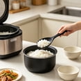 thumbnail image 1 of Non-Stick Silicone Rice Spoon Heat Resistant Kitchen Utensil for Rice Cooker, Food Grade Flexible Spatula with Hanging Hole, 1 of 6