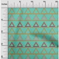 thumbnail image 2 of oneOone Georgette Viscose Sea Green Fabric Geometric Craft Projects Decor Fabric Printed By The Yard 42 Inch Wide, 2 of 4