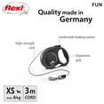 thumbnail image 2 of Flexi FUN Extra Small 3m Cord Retractable Dog Leash, 2 of 8
