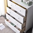thumbnail image 4 of Better Home Products Isabela Commode à 4 Tiroirs en Bois de Pin Massif, Blanc, 4 of 8