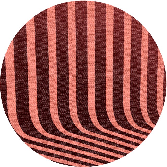 Ahgly Company Tapis Rond Lavable en Machine Intérieur Transitionnel Rouge Bordeaux, 5 Pieds Rond