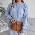 thumbnail image 5 of EGNMCR Chandails pour Femmes Mode Décontractée Manches Longues Creux Base Tricoté Chandail, Cadeaux pour Femmes, 5 of 5