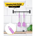 thumbnail image 4 of Bundlepro Pack of 2 Silicone Spatulas Turners, Non Stick Slotted and Solid Kitchen Utensils, 4 of 6