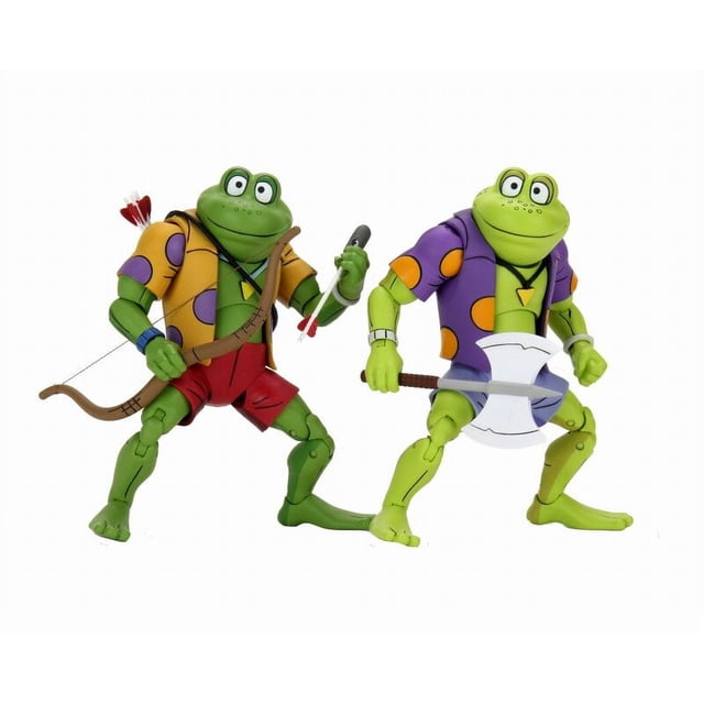 Teenage Mutant Ninja Turtles 1980 Cartoon 7 Inch Action Figure Ultimate Series - Genghis and Rasputin The Frogs