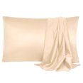 thumbnail image 1 of Unique Bargains Luxury Satin Pillowcase Cool Silk Pillow Case Cover 2pcs, 1 of 9