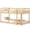 Beige, variant on Costway Twin over Twin Low Bunk Bed with Guardrails Integrated Ladder Kids Wooden White