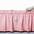 thumbnail image 3 of PiccoCasa Bed Skirt Polyester Elastic Wrap Around Dust Ruffle, Queen Pink, 3 of 10