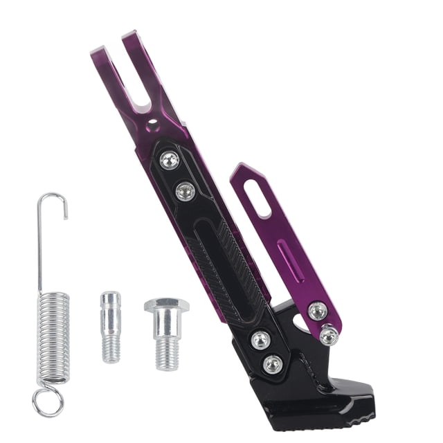 Motorcycle Kickstand,Motorcycle Aluminum Alloy Adjustable Motorcycle Side Stand Motorcycle Foot Side Stand Tried and Trusted