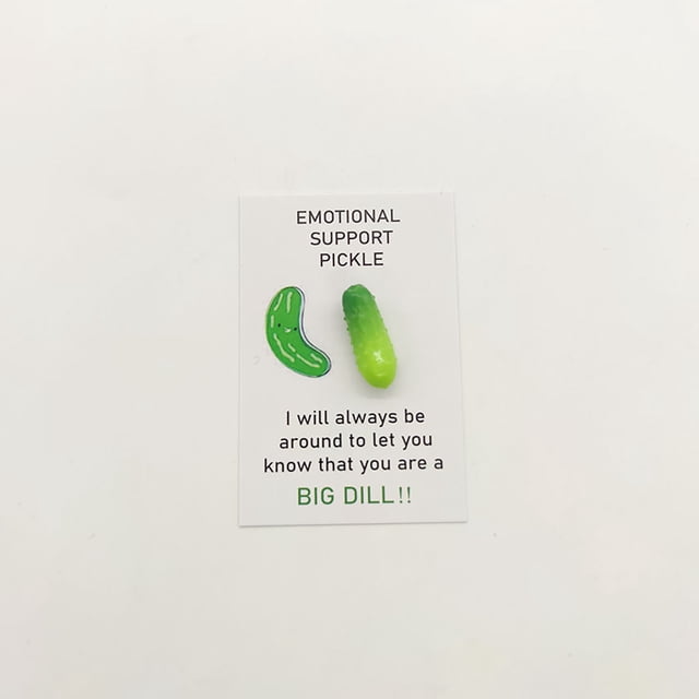 Riforla Cute Pickle Design Pocket Hug Card Pocket Hug Card Funny Positive Pickle with Emotional Support Card Pickle Party Decorations Graduation Pickle Greeting Card B