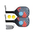 thumbnail image 1 of jinwen Wood Pickleball Paddles Kit Portable Beginner Racket for Child, Teens and Adults Red, 1 of 9