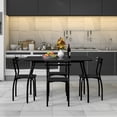 thumbnail image 2 of Costway 5 Pcs Dining Set Table And 4 Chairs Home Kitchen Room Breakfast Furniture Black, 2 of 10