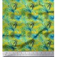 thumbnail image 1 of Soimoi Georgette Viscose Fabric Tropical Leaves Fabric Prints by Yard 42 Inch Wide, 1 of 5