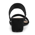 thumbnail image 3 of BLISSFUL STEP Women's Dual Straps Mid Chunky Heel Slide Sandals, 3 of 7