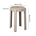 thumbnail image 3 of HOARBOEG Home Chairs Made Of Thick Plastic Can Be Stacked And Stacked. Dining Table Stools Windmill Stools High Round Stools Rubber Stools And Simples Chairs, 3 of 6