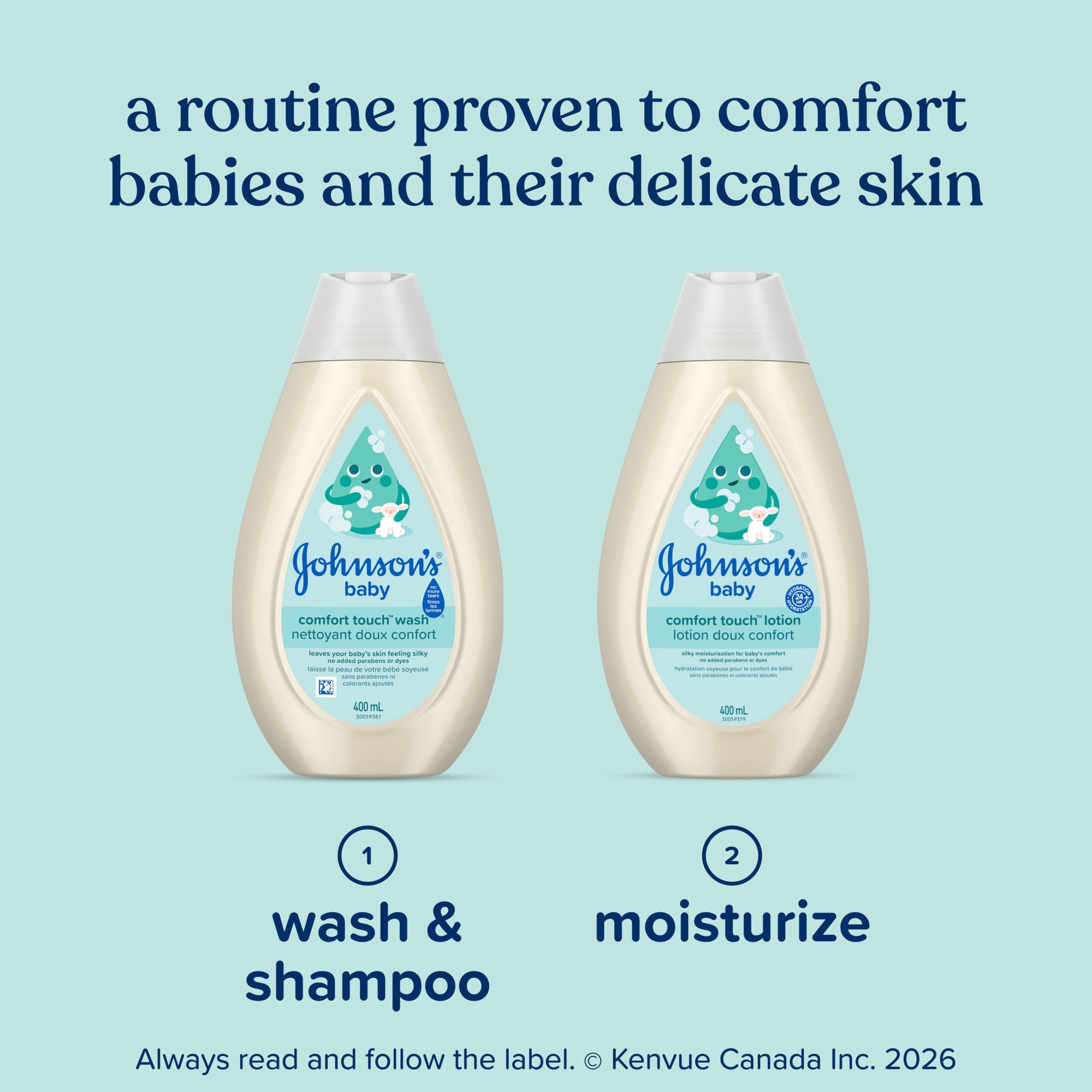 Johnson's Baby, Cottontouch, Newborn Wash & Shampoo, 400ml