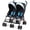 Navy, variant on Babyjoy Foldable Twin Double Stroller Kids Ultralight Umbrella Stroller Pushchair 18 lbs Black