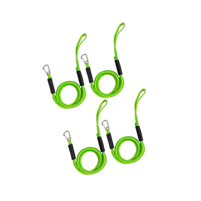 facefd Bungee Dock Line Boat Rope for Ropes Strong Stretch Mooring PWC for Pontoon Fishing Boat Kayak Canoe Accs Green 4pcs